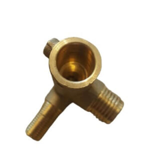 Isomac steam valve body in brass for Cappuccina