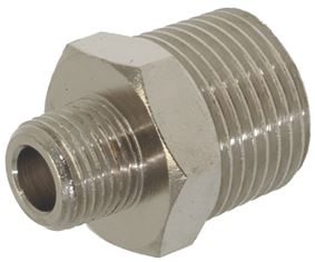 NICHEL-PLATED BRASS FITTING ø 1/8"M-3/8"M