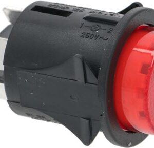 SWITCH - UNIVERSAL LIGHT Ø 25mm 16A 250V RED VARIOUS