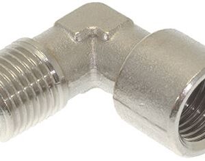 NICHEL PLATED L-FITTING ø 1/4"M-1/4"F